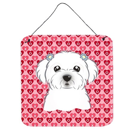 Carolines Treasures Maltese Hearts Wall or Door Hanging Prints BB5278DS66